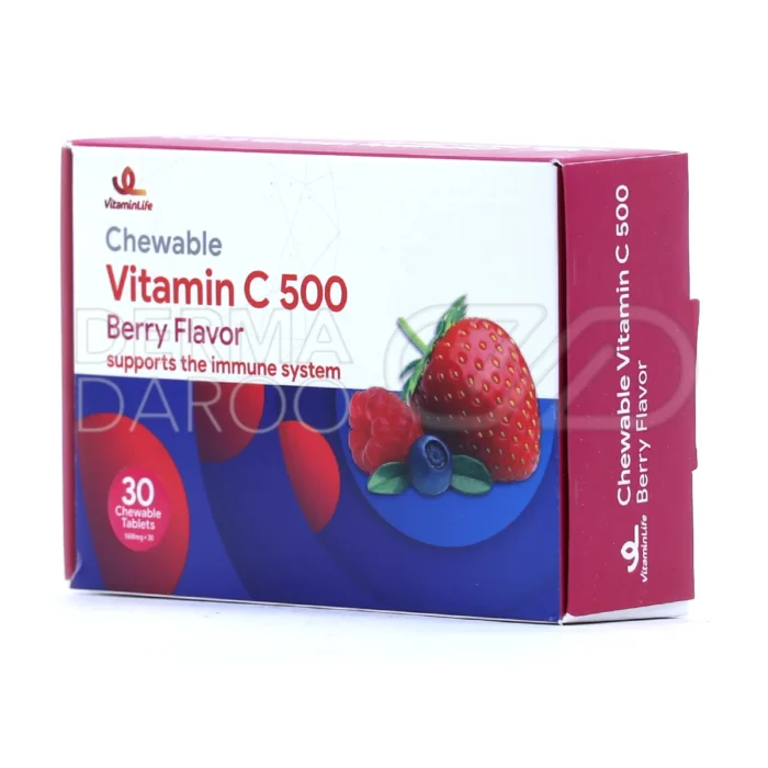 قرص جویدنی ویتامین C، بهبود زخم جراحی و افزایش جذب آهن در بدن.