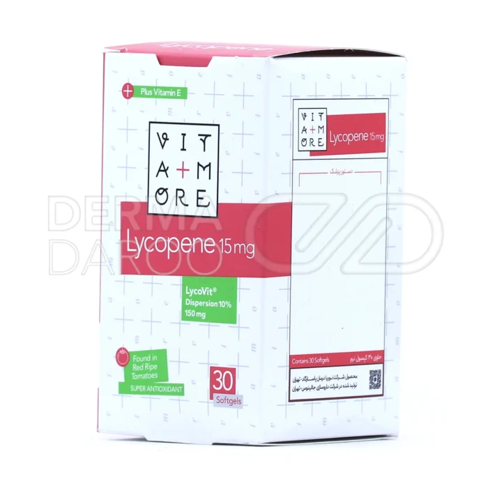 لیکوپن ۱۵ میلی‌گرم، کاهش خطر بیماری‌های قلبی و تقویت ایمنی.