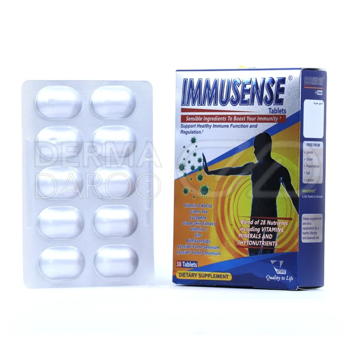 قرص ایمیوسنس ویتان، بسته‌بندی مقاوم، مکمل ویتامین و آنتی‌اکسیدان، تقویت سیستم ایمنی و انرژی.