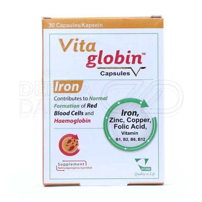 کپسول ویتاگلوبین، فاقد عارضه، مناسب کودکان و بزرگسالان برای کم‌خونی.