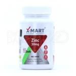 قرص زینک ۳۰ میلی‌گرم ایکس مارت، تقویت‌کننده مو و سیستم ایمنی، مناسب برای سنین رشد و کاهش ریزش مو