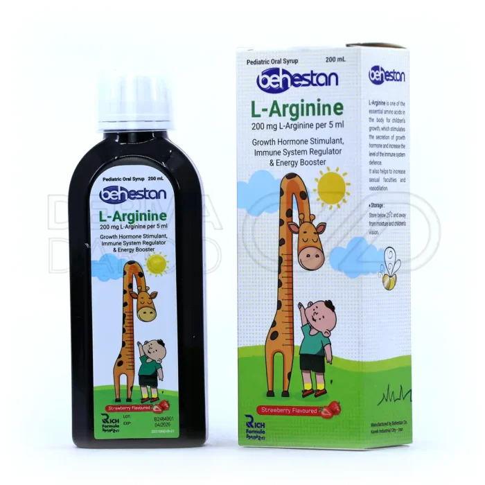 behestan-l-arginine-syrup-200-ml (1) شربت ال آرژنین بهستان 200 میلی لیتر