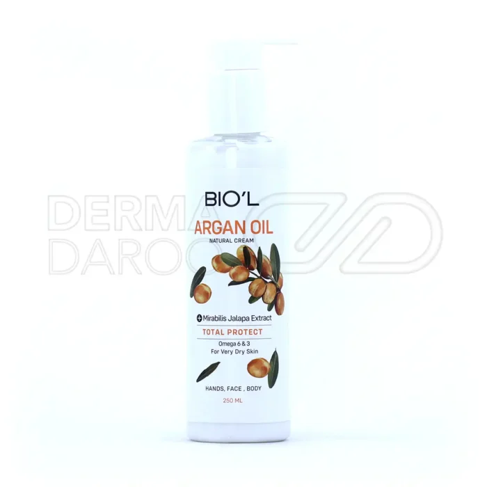 biol-argan-oil-moisturizing-pump-cream-250-ml (1) کرم مرطوب کننده پمپی آرگان بیول 250 میلی لیتر