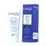 شامپو ویتامینه روزانه کاندید، فاقد سولفات، با پروتئین گندم و ویتامین B5، در بطری پمپ‌دار، ترمیم‌کننده و ضد موخوره.