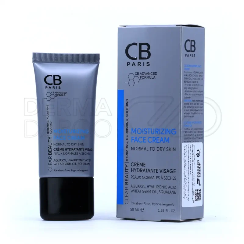 کرم مرطوب کننده صورت پوست خشک و نرمال سی بی پاریس 50 میلی لیتر
