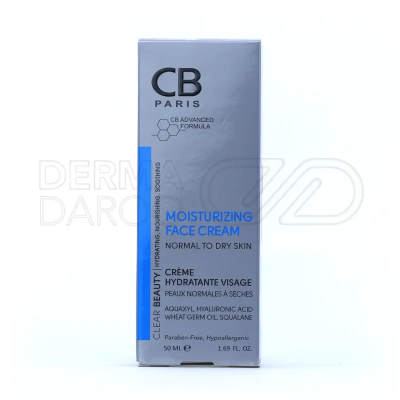 کرم مرطوب کننده صورت پوست خشک و نرمال سی بی پاریس 50 میلی لیتر