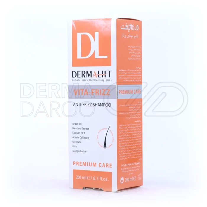 شامپو ویتا فریز درمالیفت، حاوی سدیم PCA و اسیدهای آمینه، آبرسان و افزایش لطافت موهای وز