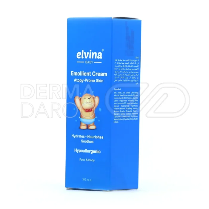 کرم مرطوب‌کننده الوینا، با موم زنبور عسل و توکوفریل استات، هیپوآلرژیک، ضد التهاب، مناسب پوست حساس کودک.