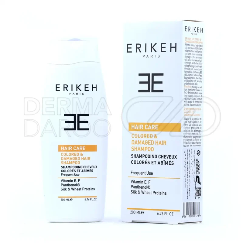 شامپو موهای رنگ شده و آسیب دیده اریکه ۲۰۰ میلی لیتر