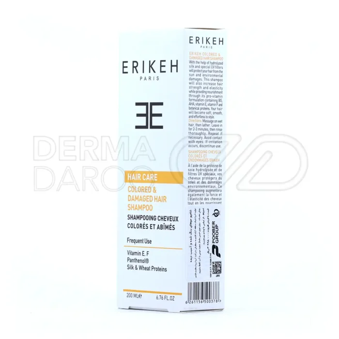 شامپو موهای رنگ شده و آسیب دیده اریکه ۲۰۰ میلی لیتر