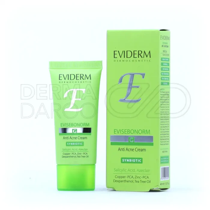 eviderm-evisebonorm-g-anti-acne-cream-40-ml (1) کرم مناسب پوست چرب و دارای جوش اویدرم 40 میلی لیتر