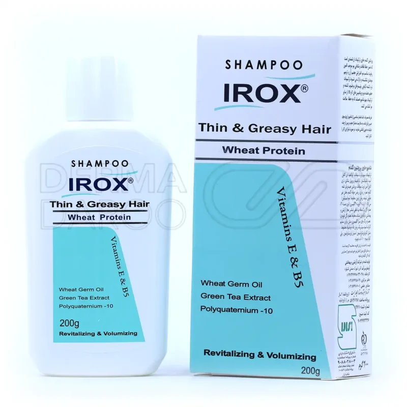 شامپو پروتئین جوانه گندم ایروکس مناسب موهای چرب و نازک ۲۰۰ گرم