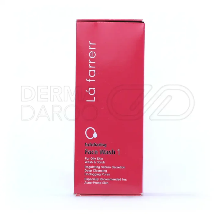 la-farrerr-exfoliating-face-wash-1-for-oily-skin-150-ml (1) ژل شستشوی صورت لافارر شماره ۱ مخصوص پوست های چرب و مستعد آکنه ۱۵۰ میلی لیتر