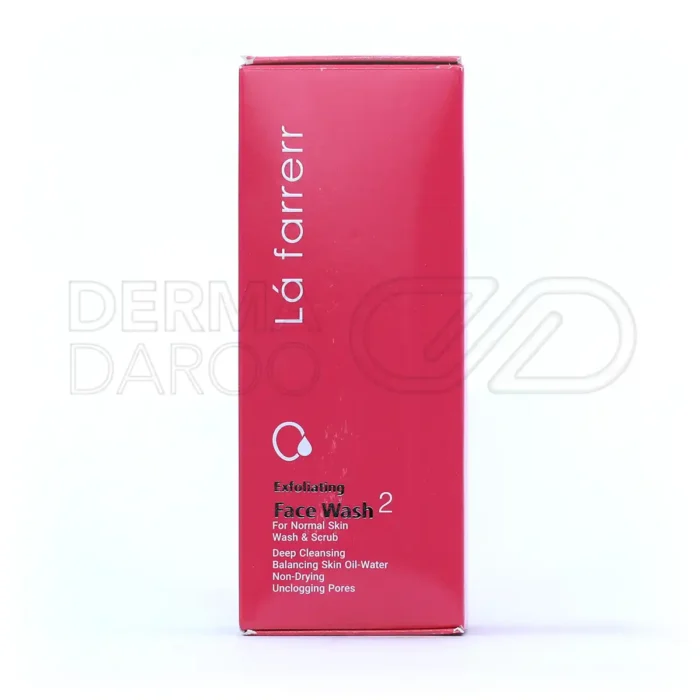 la-farrerr-exfoliating-face-wash-2-150-ml (1) ژل شستشوی صورت شماره ۲ لافاررمخصوص پوست معمولی ۱۵۰ میلی لیتر