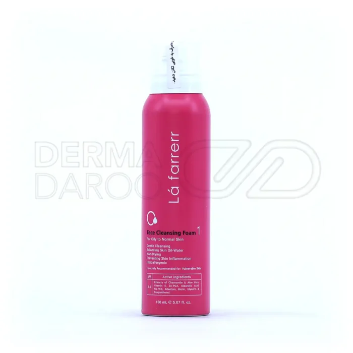 la-farrerr-face-cleaning-foam-for-oily-to-normal-skin-150-ml (1) فوم شستشوی صورت پوست معمولی و چرب لافارر 150 میلی لیتر