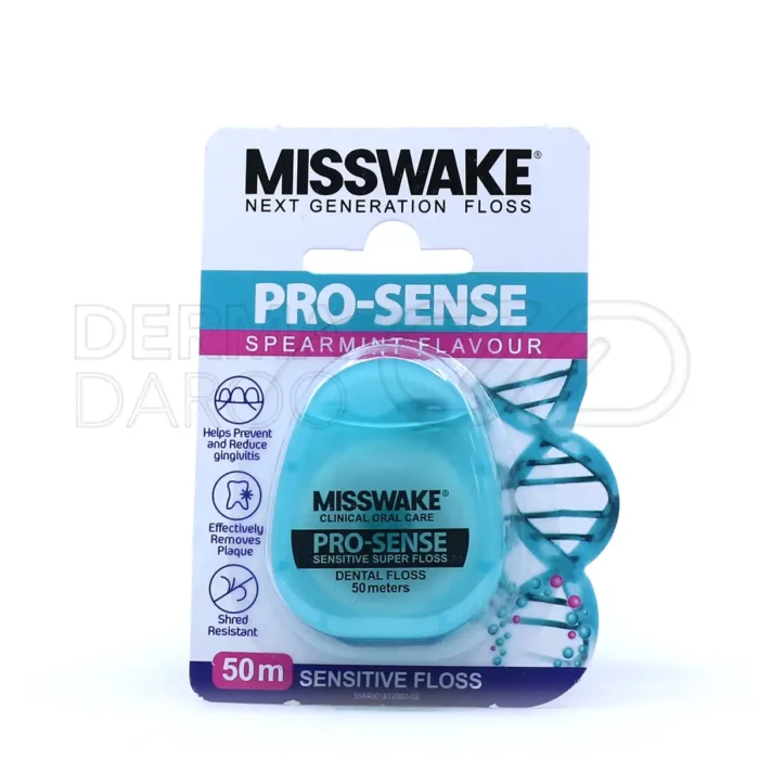 misswake-pro-sense-sensitive-super-floss-50m (1) نخ دندان ضد حساسیت مدل پرو سنس میسویک 50 متر
