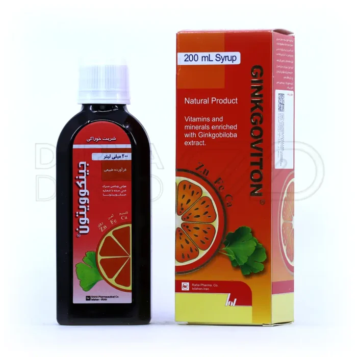 شربت مولتی ویتامین جینکوویتون رها فارما 200 میلی لیتر