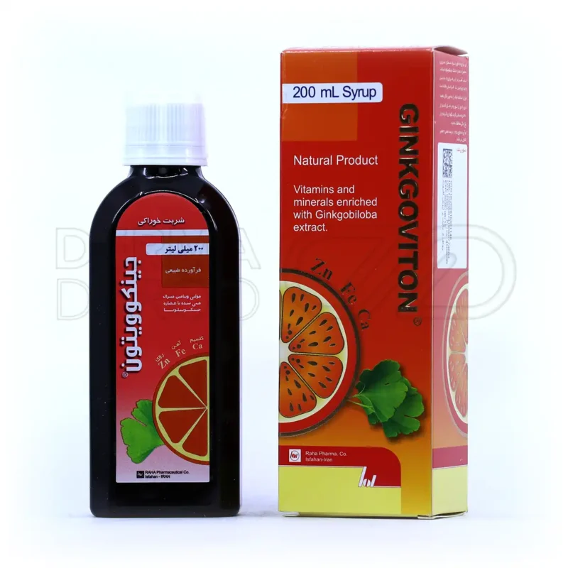 شربت مولتی ویتامین جینکوویتون رها فارما 200 میلی لیتر