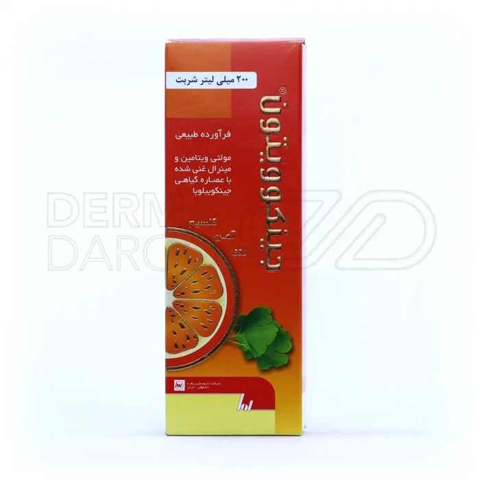 شربت مولتی ویتامین جینکوویتون رها فارما 200 میلی لیتر