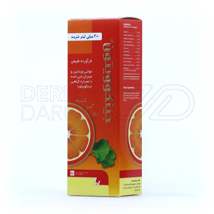 شربت مولتی ویتامین جینکوویتون رها فارما 200 میلی لیتر