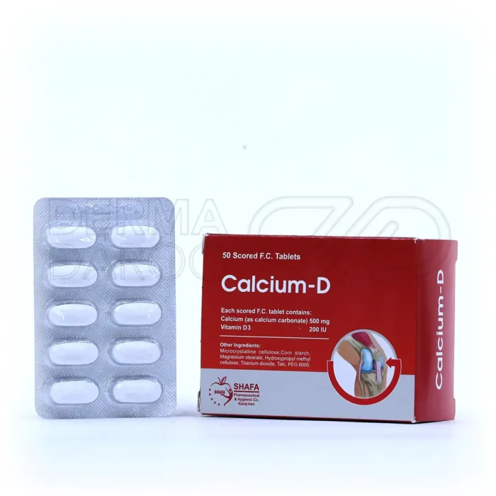 shafa-calcium-and-vitamin-d3-tablets-50-tabs (1) قرص کلسیم و ویتامین D3 شفا 50 عدد