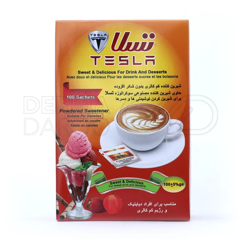 ساشه شیرین کننده کم کالری سوکرالوز تسلا 100 عدد