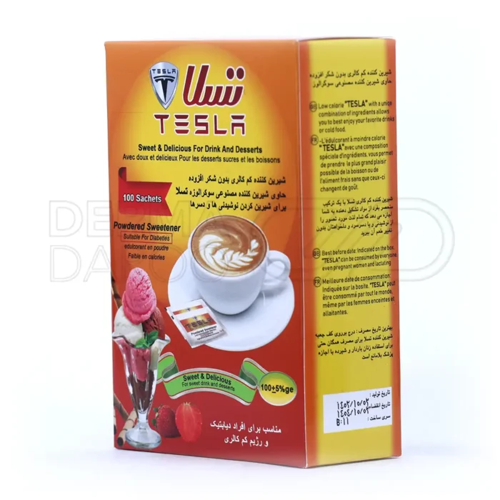 ساشه شیرین کننده کم کالری سوکرالوز تسلا 100 عدد