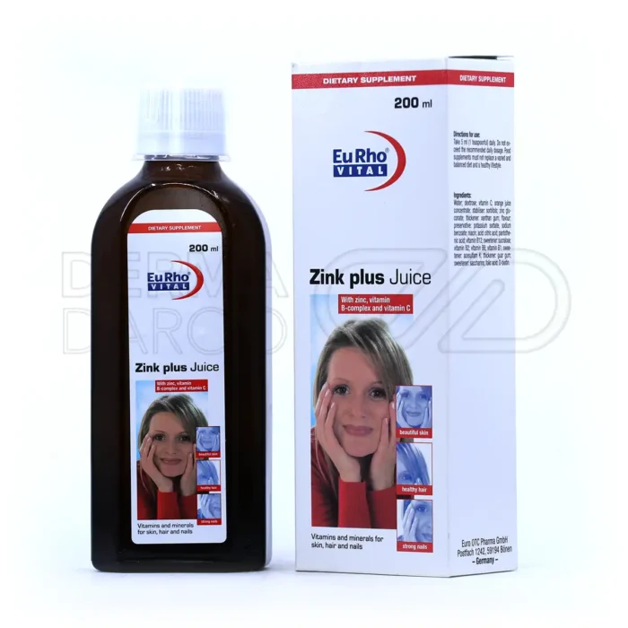 eurho-vital-zink-plus-juice-200-ml (1) شربت زینک پلاس یوروویتال ۲۰۰ میلی لیتر