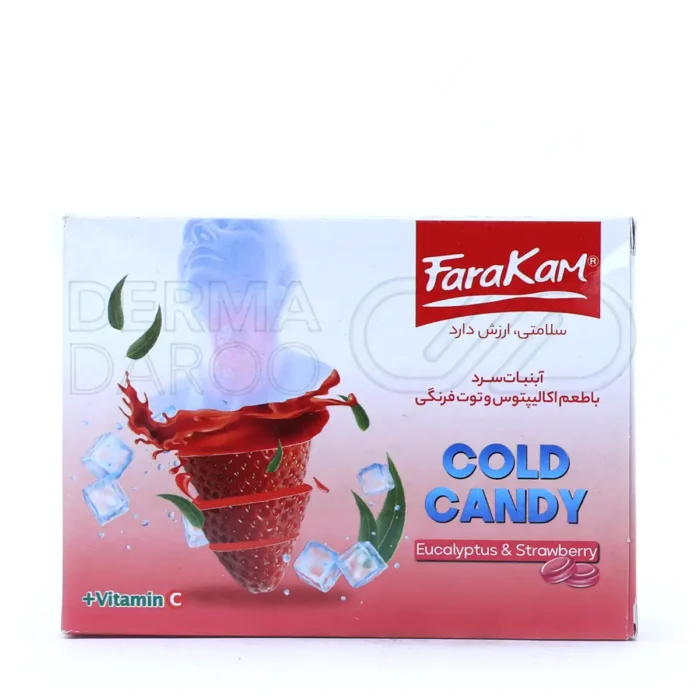 آبنبات با طعم توت فرنگی و اکالیپتوس 12 عددی فراکام