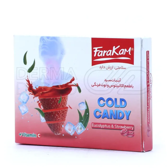 آبنبات با طعم توت فرنگی و اکالیپتوس 12 عددی فراکام