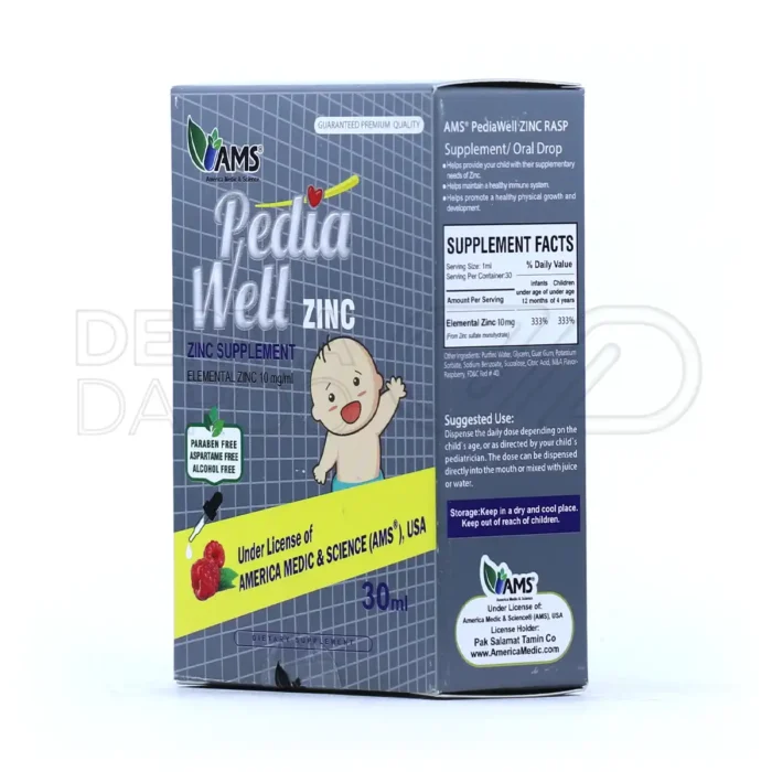 قطره زینک مغذی با جذب بالا، قابل حل در آب یا آبمیوه برای مصرف راحت کودکان خردسال