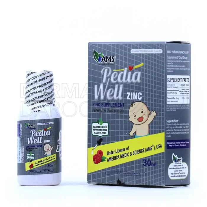قطره زینک پدیاول برای رشد ذهنی و جسمی کودکان از بدو تولد، با ترکیب بدون مواد حساسیت‌زا