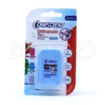 موم ارتودنسی کانفیدنت در بسته‌بندی بهداشتی، با موم زنبور عسل، محافظ مینای دندان و مناسب برای براکت‌های ارتودنسی