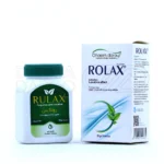 پودر رولاکس قائم دارو در بسته‌بندی بهداشتی، با 50 گرم پودر برگ سنا، ملین طبیعی و ضد یبوست برای درمان تنبلی روده