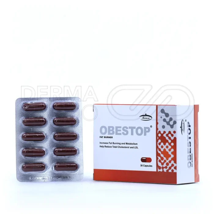 کپسول ابستاپ کارن در بسته‌بندی بهداشتی، با عصاره چای سبز و فیبرهای غذایی، چربی‌سوز و کنترل‌کننده اشتها برای کاهش وزن