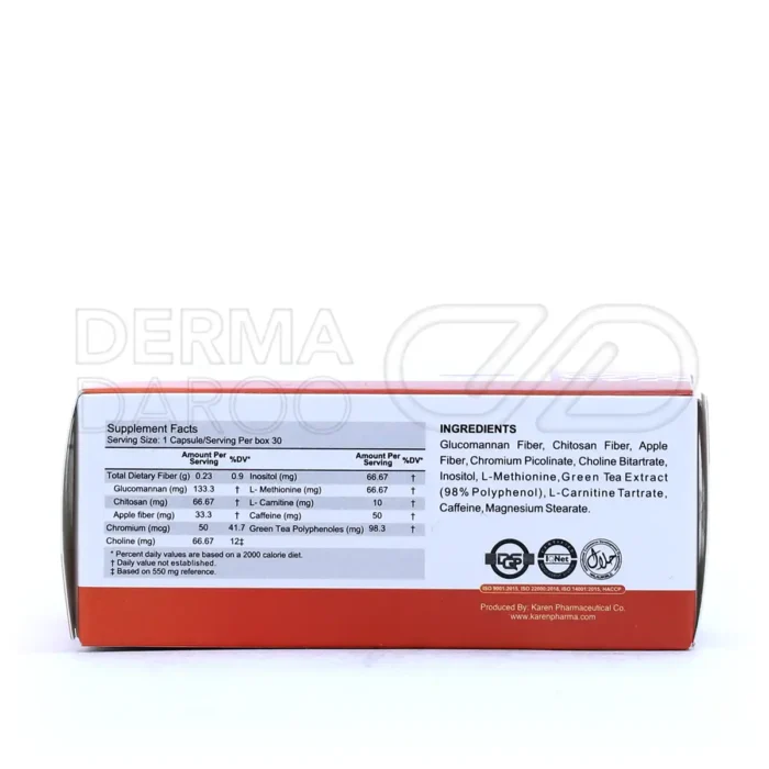 کپسول ابستاپ کارن با ال-کارنیتین و کولین، چربی‌سوزی را تسریع کرده و متابولیسم بدن را تقویت می‌کند