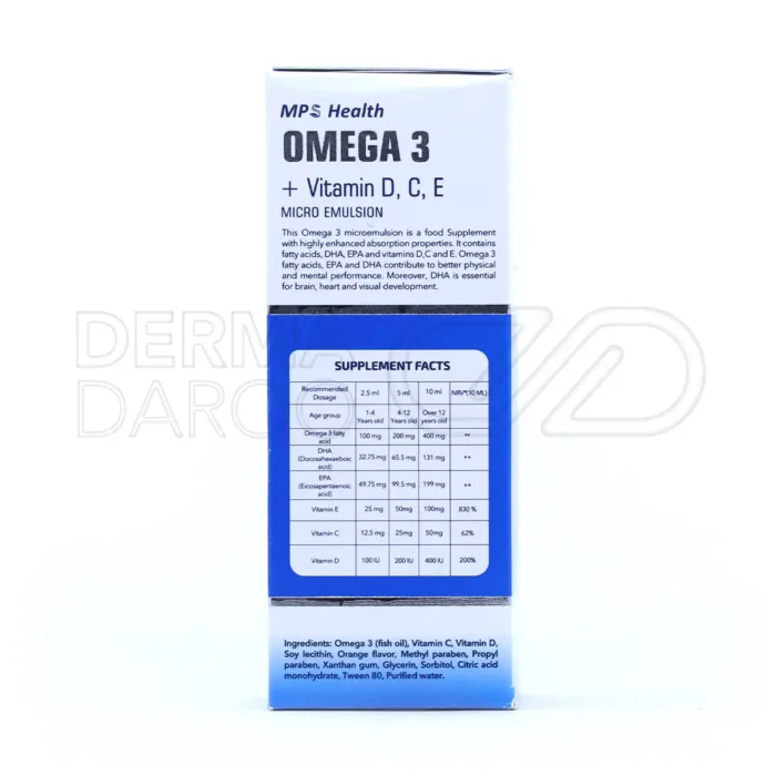 شربت امگا 3 میکرو امولسیون با خواص آنتی‌اکسیدانی، سلول‌ها را از آسیب اکسیداتیو محافظت کرده و فاقد جیوه است
