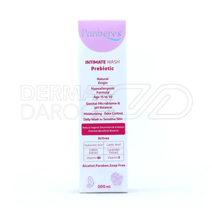 ژل بهداشتی روزانه پنبه ریز، حاوی گلیسیرین و عصاره بابونه، نرم‌کننده، آرامش‌بخش، ضدباکتری برای پوست حساس