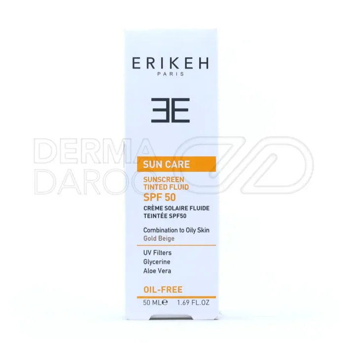 ضد آفتاب فاقد چربی اریکه SPF 50 با زانتان گام، محافظ و آبرسان، مناسب پوست مستعد آکنه