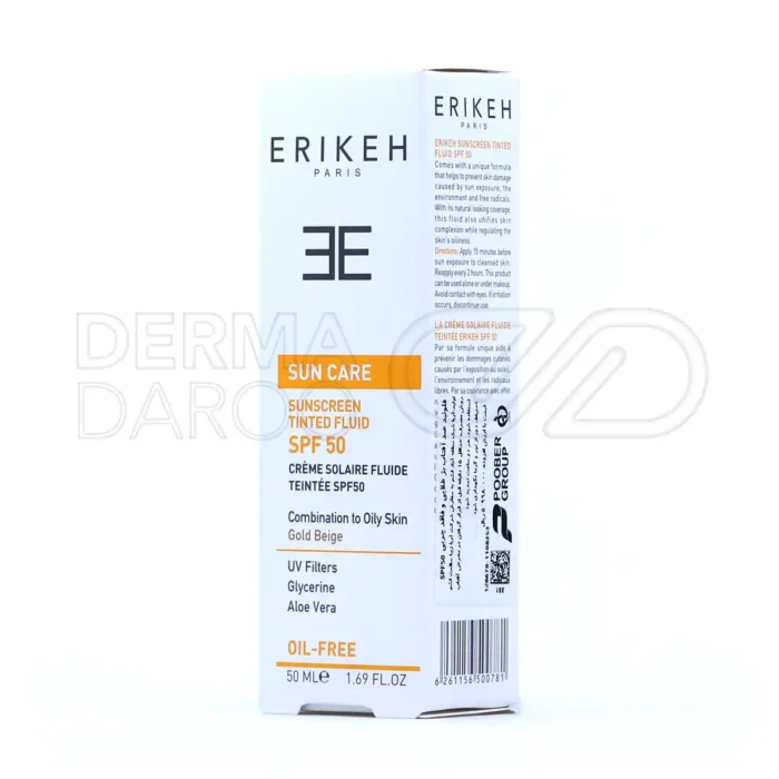 کرم ضد آفتاب اریکه با کاپریلیل گلیکول، فاقد چربی، آنتی اکسیدان، تنظیم کننده چربی پوست