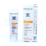 ضد آفتاب اریکه SPF 50 با گلیسیرین و توکوفریل استات، رطوبت رسان، آنتی باکتریال، مناسب پوست چرب