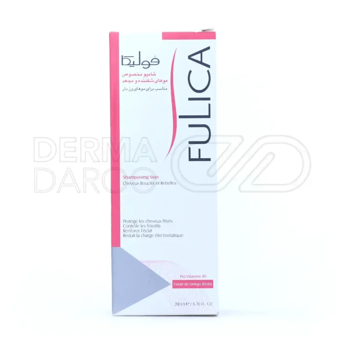 شامپو فولیکا با جینکو بیلوبا و پانتنول، نرم کننده و حالت دهنده موهای مجعد، ضد وز و افزایش دهنده لطافت