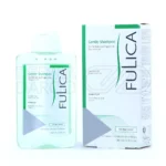 شامپو ملایم روزانه فولیکا در بطری شفاف، حاوی پرو ویتامین B5 و روغن جوانه گندم، تقویت کننده موهای حساس