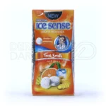 بسته‌بندی قرص مکیدنی آیس سنس، حاوی ویتامین C و صمغ عربی، ضدسرفه، تسکین‌دهنده گلو درد، 24 گرم