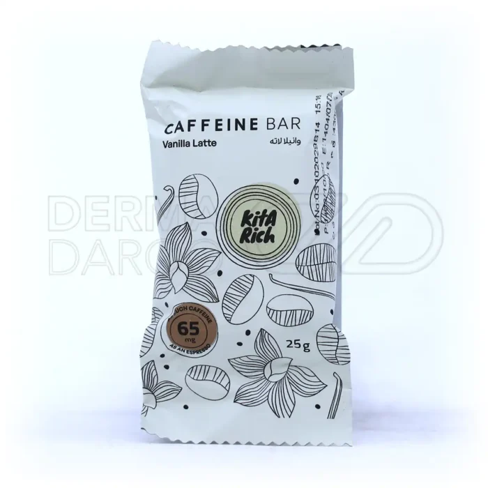 کیتاریچ در بسته‌بندی جذاب، حاوی خمیر خرما، جودوسر و قهوه با 65 میلی‌گرم کافئین، میان وعده مقوی و انرژی‌زا