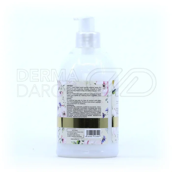 مایع دستشویی شون آنتی‌باکتریال، حاوی پروتئین شیر و عصاره رزماری، آبرسان، پاک‌کننده قوی، مناسب پوست دست