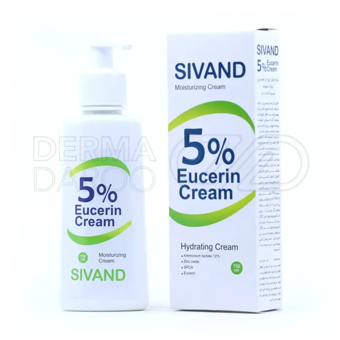 کرم اوره اوسرین 5 درصد سیوند در تیوپ سفید، حاوی اوره و زینک اکساید، آبرسان و ترمیم کننده پوست خشک و اگزمایی