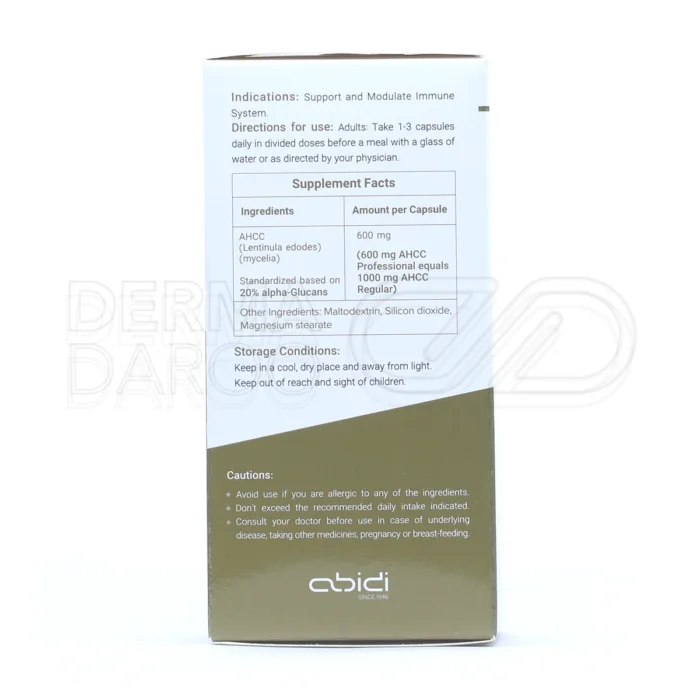 کپسول نواکسا عبیدی با 600 میلی گرم AHCC، تقویت سیستم ایمنی، پاکسازی ویروس HPV، کاهش لکه‌های تیره، ضد سرطان