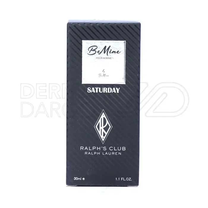 be-mine-saturday-perfume (1) عطر جیبی ستردی در بطری کوچک، با اسانس رالف لورن رالف کلاب، رایحه چوبی و تند، مناسب آقایان