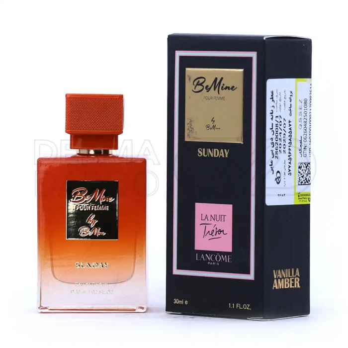be-mine-sunday-perfume-women (1) عطر جیبی ساندی بی ماین در بطری، مشابه لانکوم لا نویت ترزور، رایحه شرقی وانیلی برای بانوان